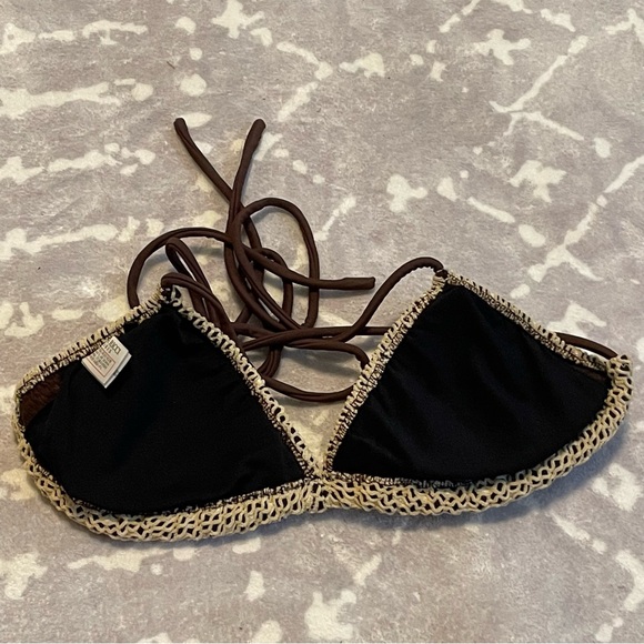 Nina Ricci Paris textured bikini top size small vintage retro - Picture 2 of 4